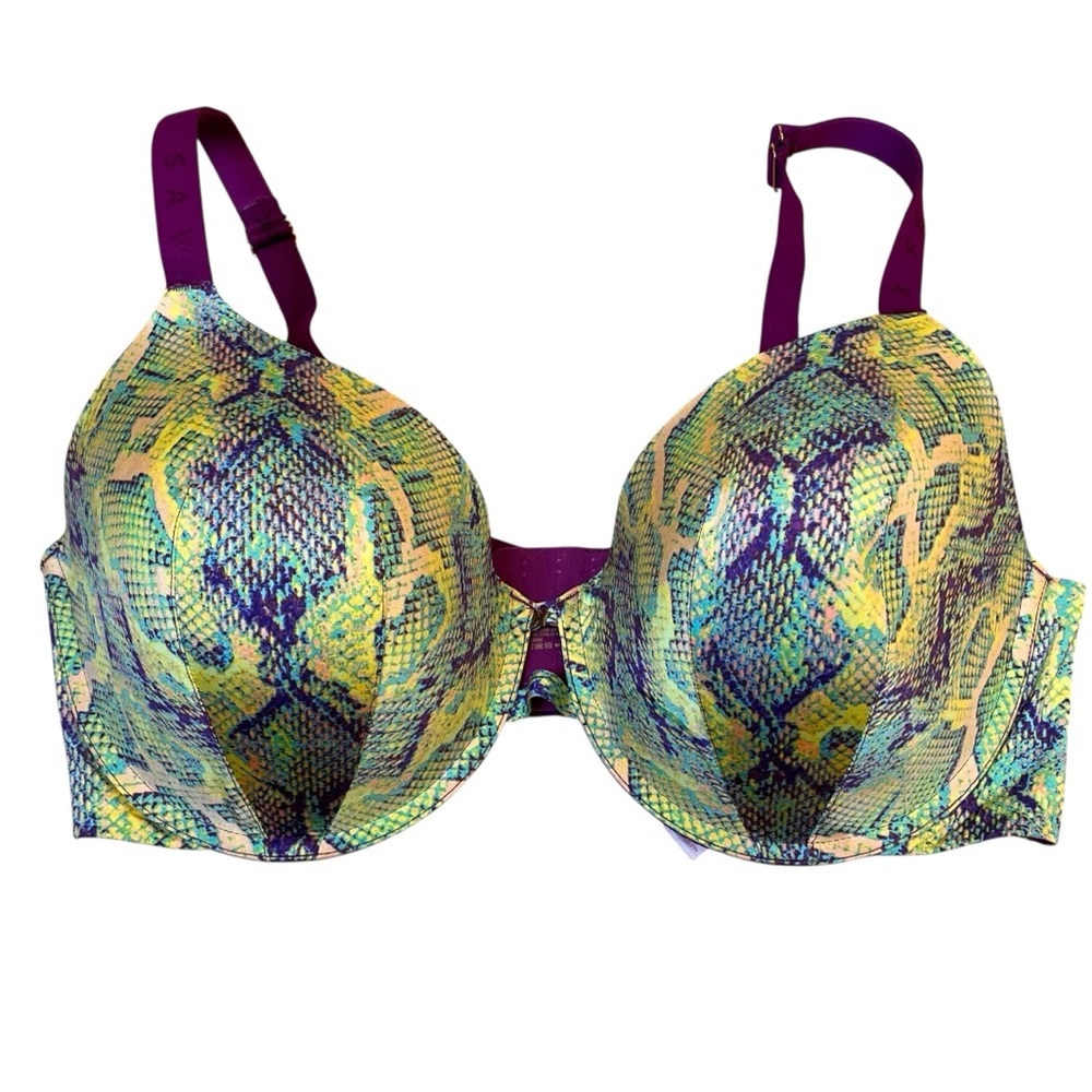 Vibrant Multicolor Snake Print Bra